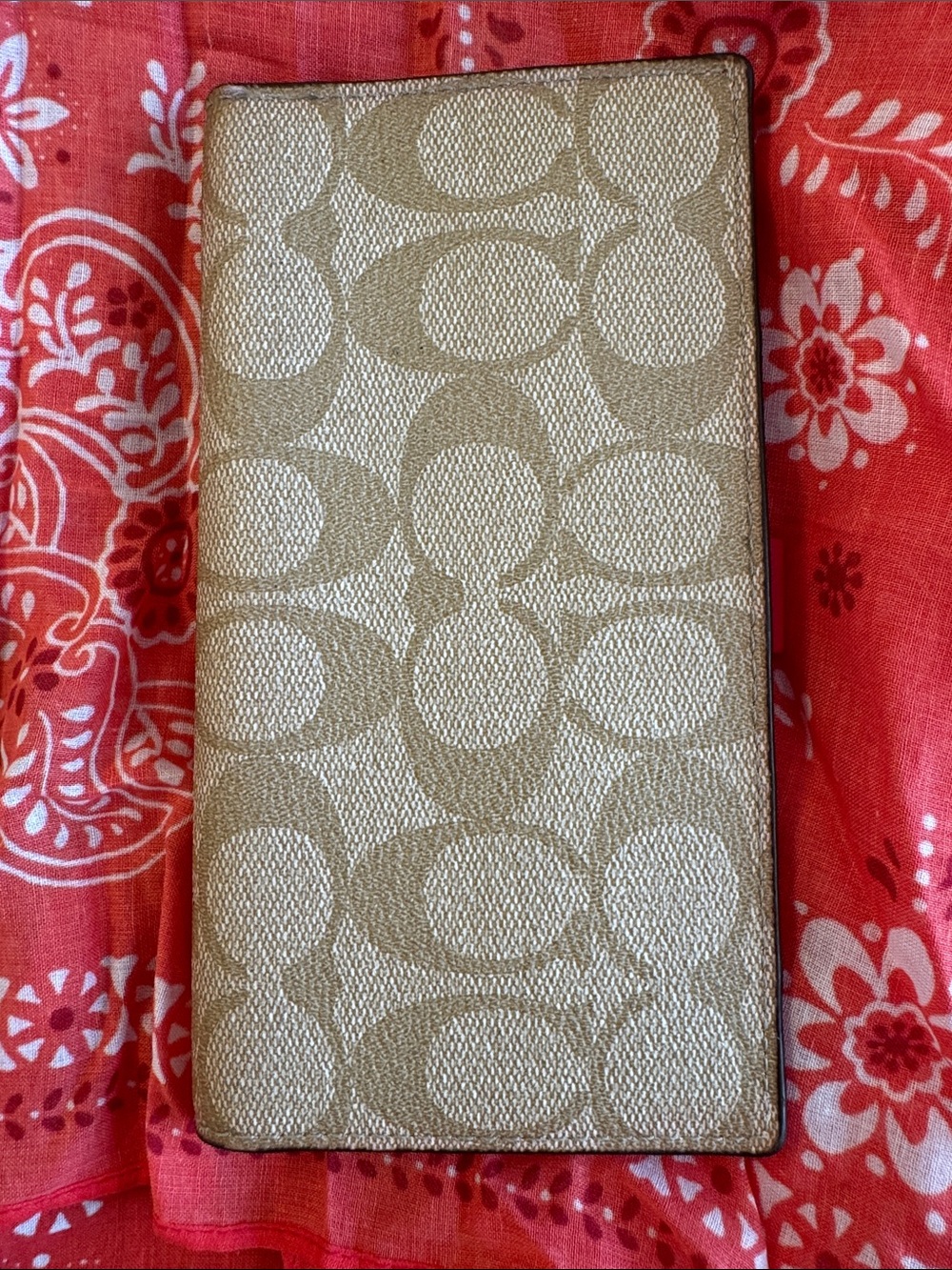 Coach Signature Continental Wallet Checkbook Cover - Picture 10 of 13